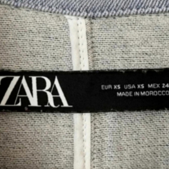 Zara Linen Blend Button Front Duster Jacket Coat Size XS - Picture 6 of 7